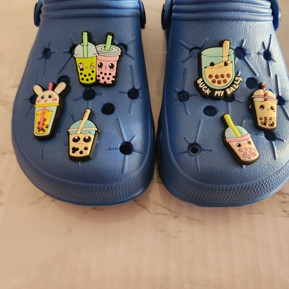 Boba Croc Charms | Bubble Tea Shoe Charm | Croc Accessories Funny - Picture 2 of 5